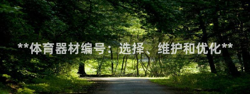 极悦平台使用注意事项：**体育器材编号：选择、维护和