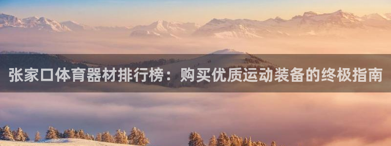 极悦平台官方网站：张家口体育器材排行榜：购买优质运动